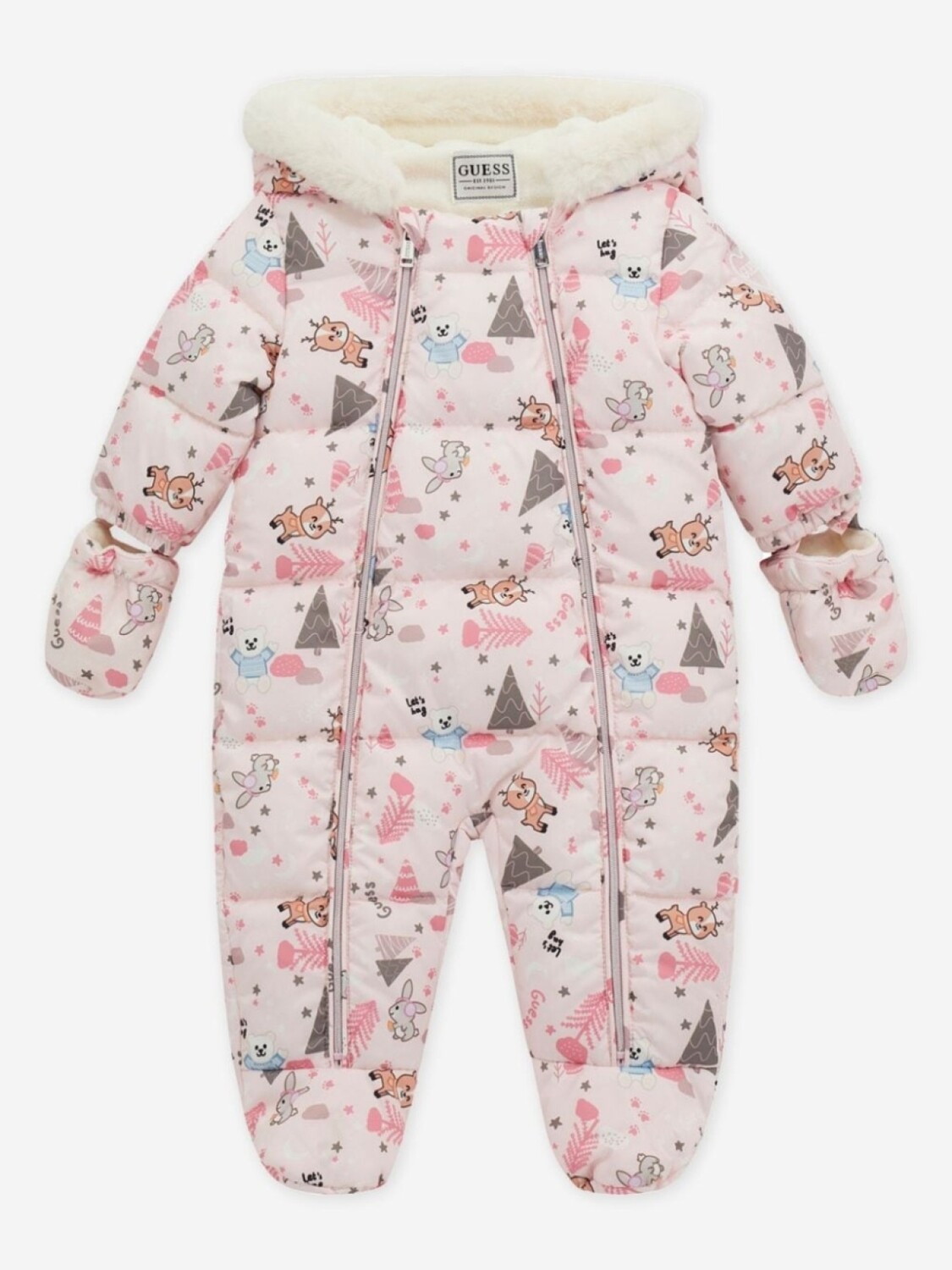 

Guess kids пижамы с графическим принтом, розовый