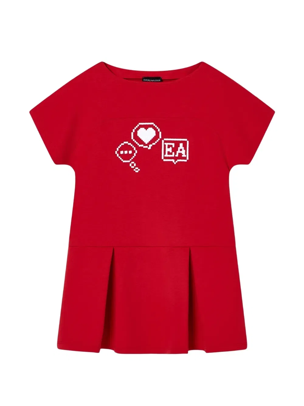 Платье в складку Emporio Armani Kids, красный