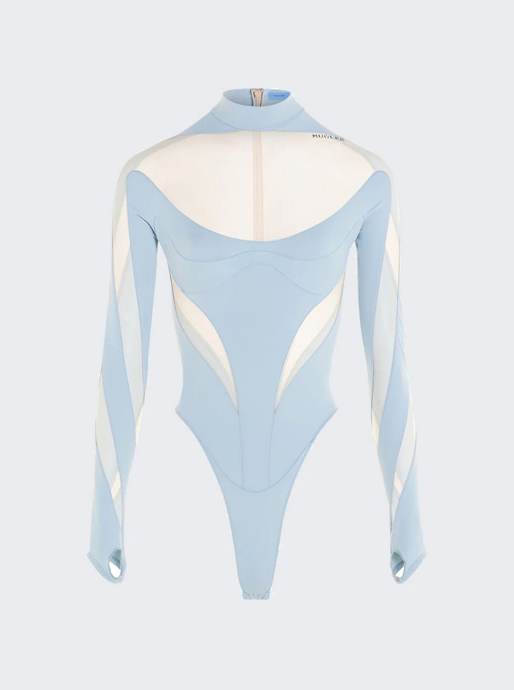 

Боди Иллюзия Mugler, цвет light blue nude 01