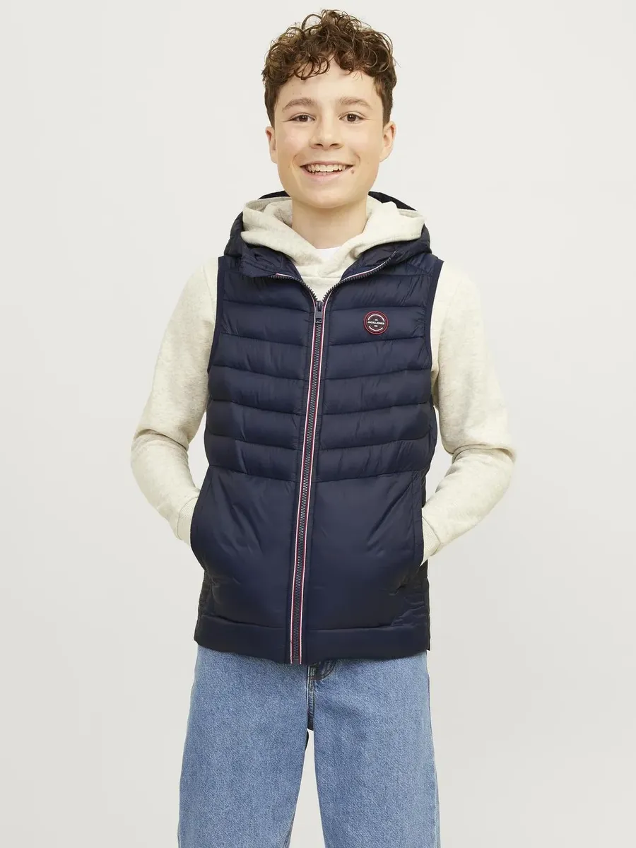 

Детский стеганый жилет Jack & Jones "JJESPRINT PUFFER BW HOOD NOOS JNR" Jack & Jones Junior, синий