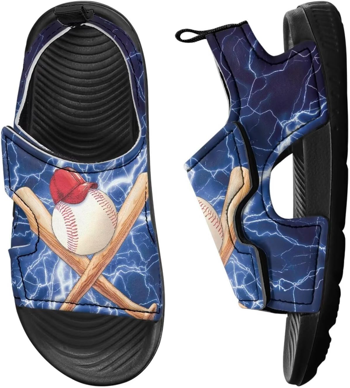 

Детские сандалии для мальчиков, спортивные, походные, с закрытым носком, для девочек, школьные подарки, удобные, легкие, для дошкольников Cugasmaru, синий