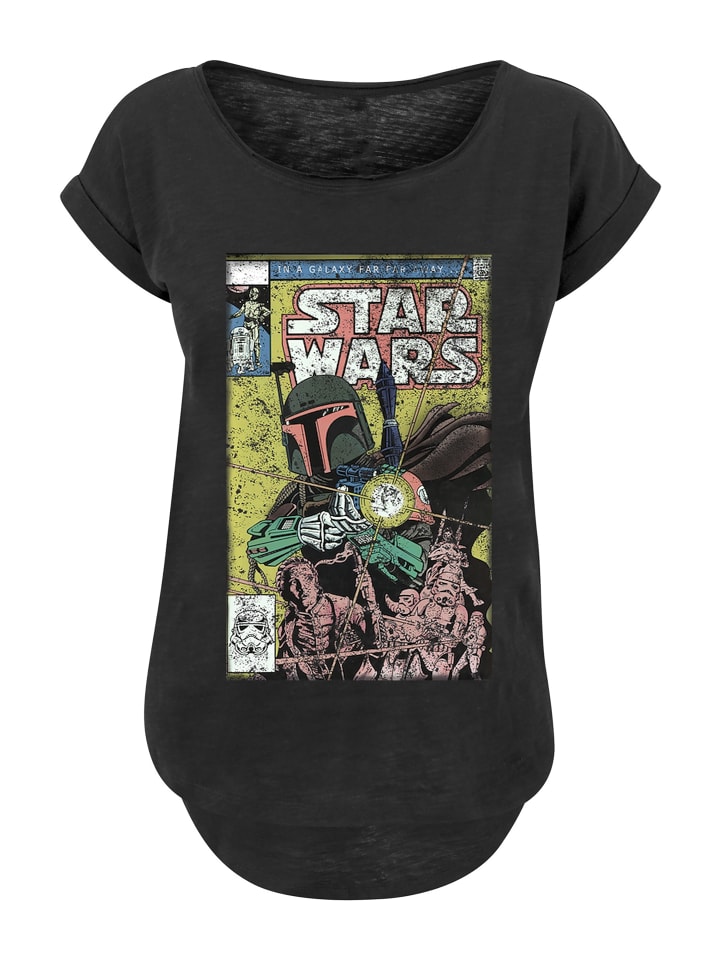 

Футболка с изображением Бобы Фетта из комиксов Звездные войны в черном цвете F4NT4STIC, Черный, Футболка с изображением Бобы Фетта из комиксов Звездные войны в черном цвете F4NT4STIC