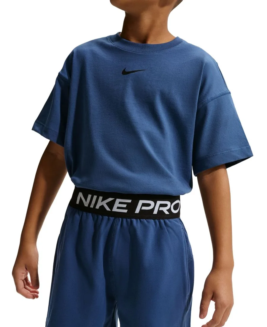 Детские флисовые шорты Pro Dri-FIT для мальчиков 8-20 лет Nike, mystic темно-синий/белый/черный — фото 3