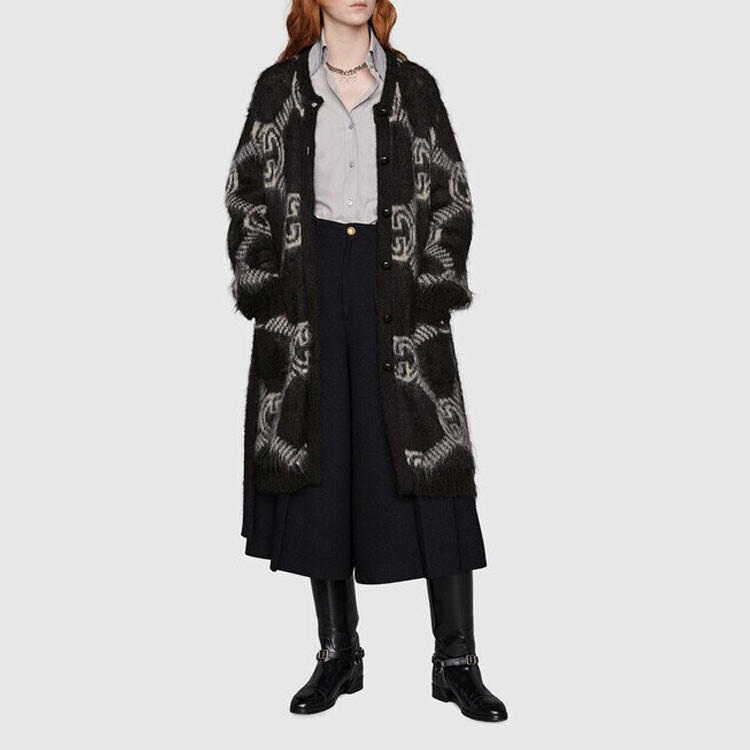Кардиган женский Gucci Классический крой, Премиум качество, Черный — фото 2