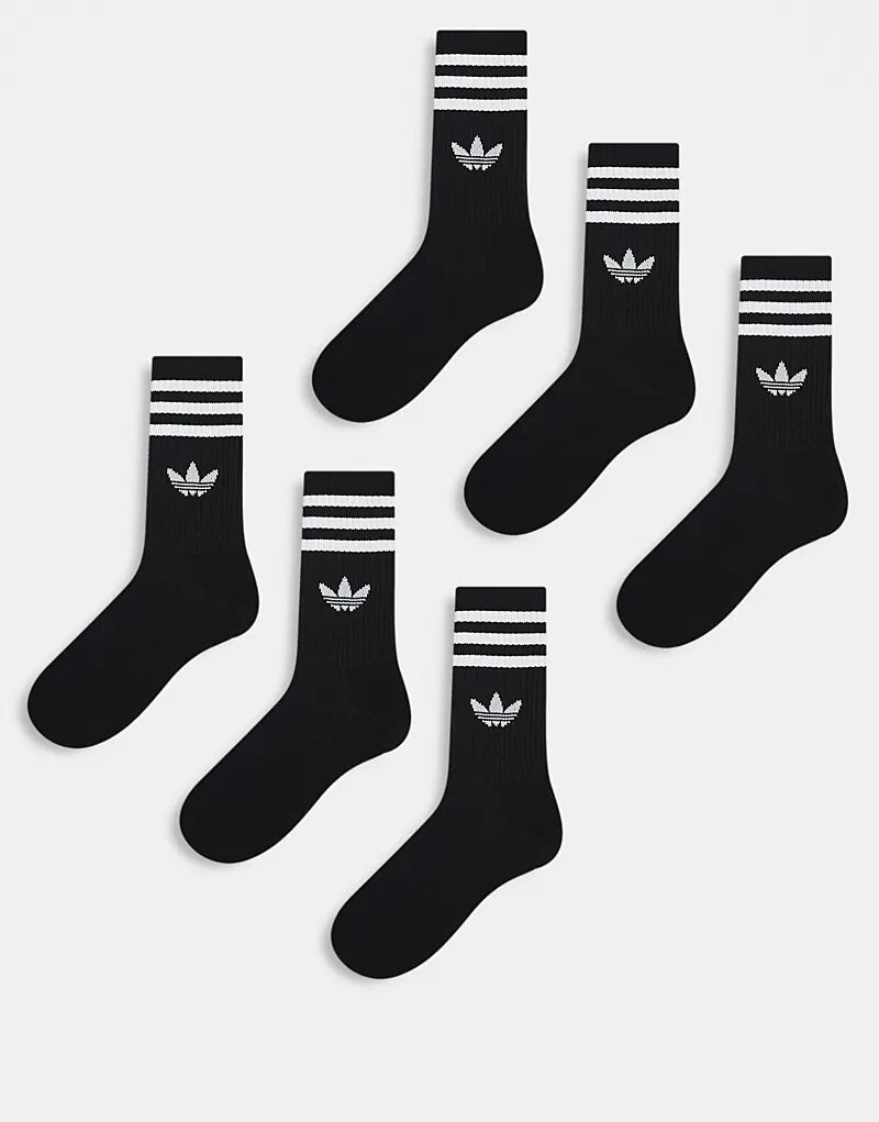 Носки adidas Originals adicolor Trefoil, 6 пар, черный цвет