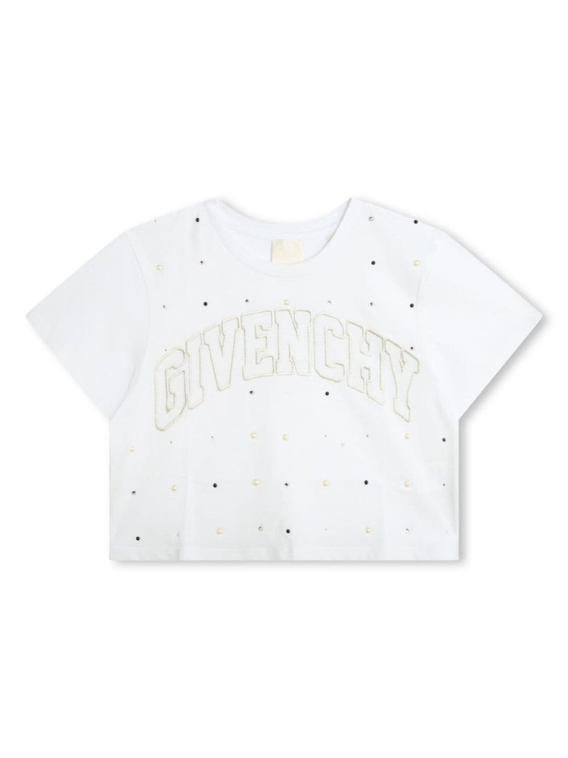 

Givenchy Kids футболка с вышитым логотипом, белый