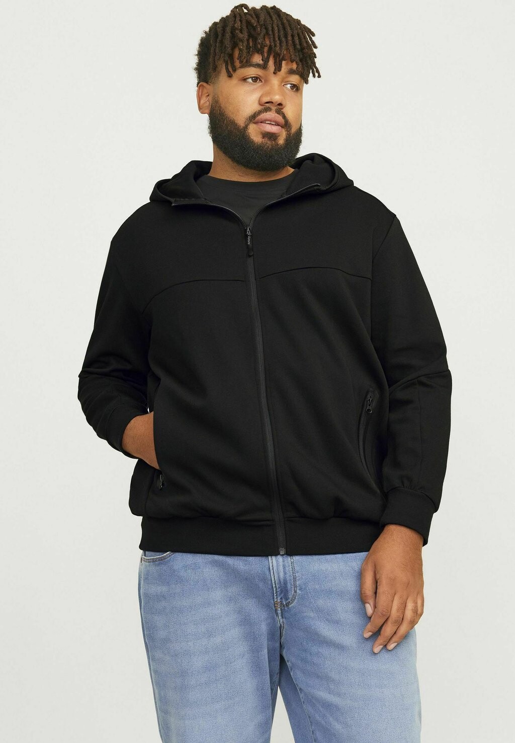 

Толстовка на молнии EINFARBIG Jack & Jones, черный