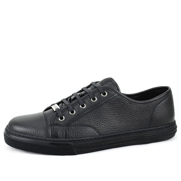 

Кроссовки pebbled nappa leather low-top sneakers 'black' Gucci, черный