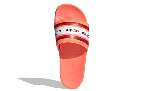 Тапочки farm rio x adilette comfort slides 'signal coral' Adidas, розовый — фото 4