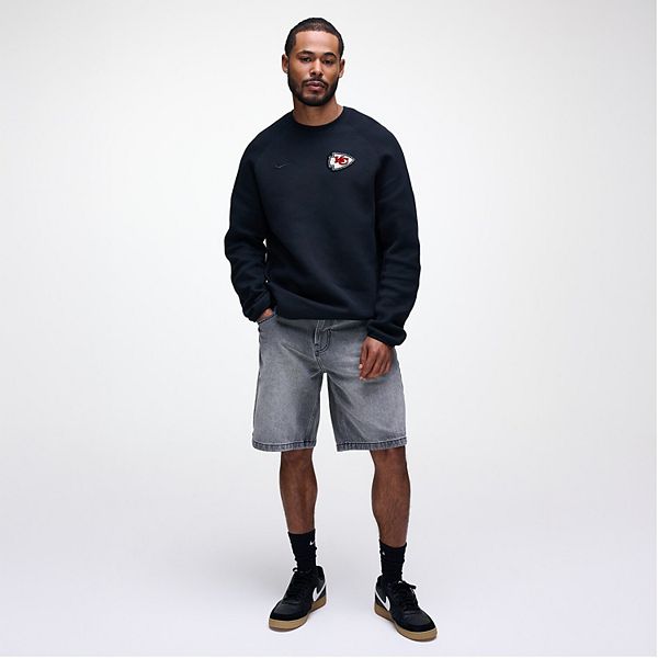 Мужской черный свитшот Kansas City Chiefs Tech Fleece Raglan Nike — фото 4