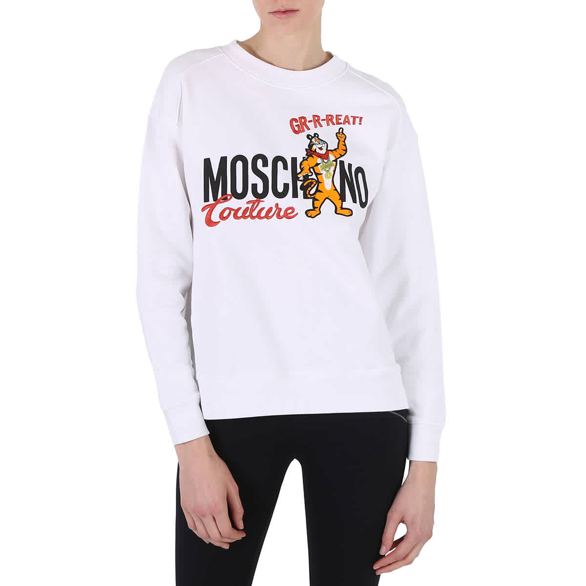 

Москино Уайт И Келлогс Тони Тигр Графический Свитшот Moschino, белый