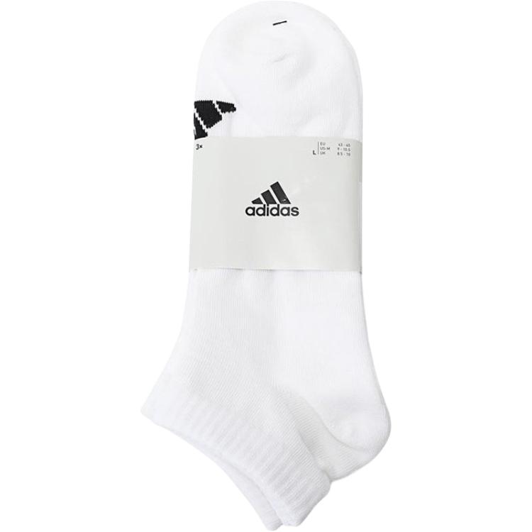 Унисекс носки щиколотка 3 пары Adidas, 6 пар (черный/белый/светло-серый) — фото 3