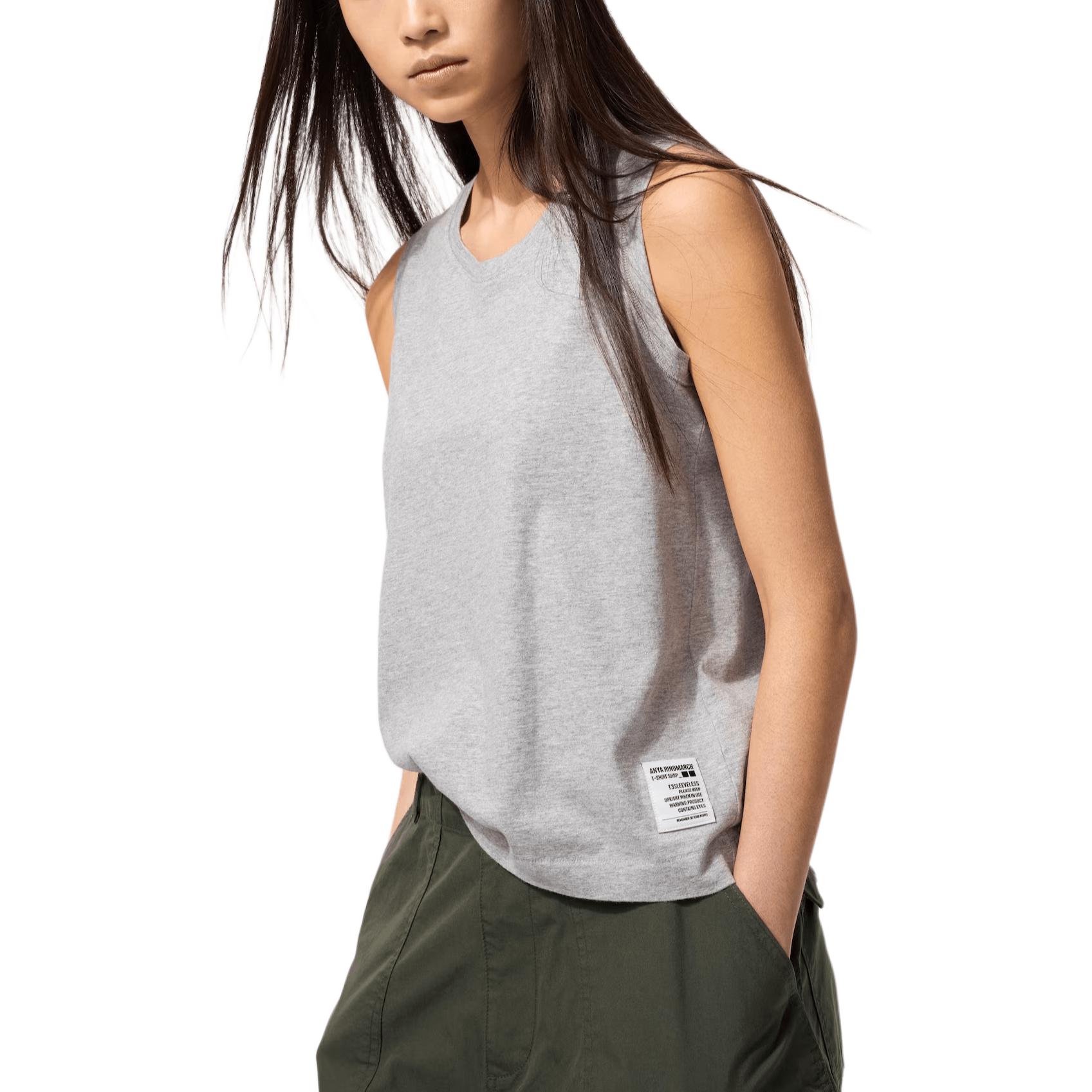 

Футболка Anya Hindmarch Co для женщин UNIQLO, серый