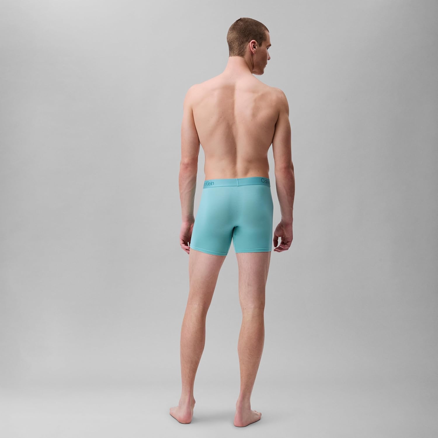 Комплект из 3-х трусов-боксеров Calvin Klein Mens Ultra Soft Modern Modal, Grey Heather, Chalk, Saltwater Aqua — фото 3