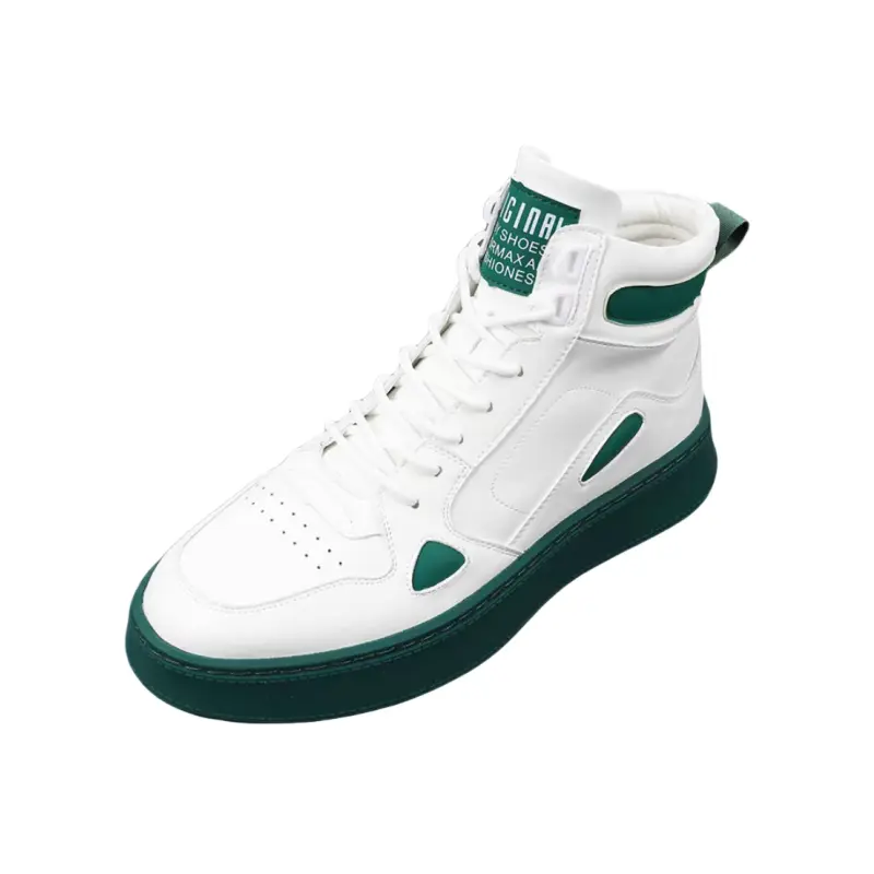 

ZUOSAISI Мужские бело-черные ботинки с бело-зеленой отделкой, цвет White Green