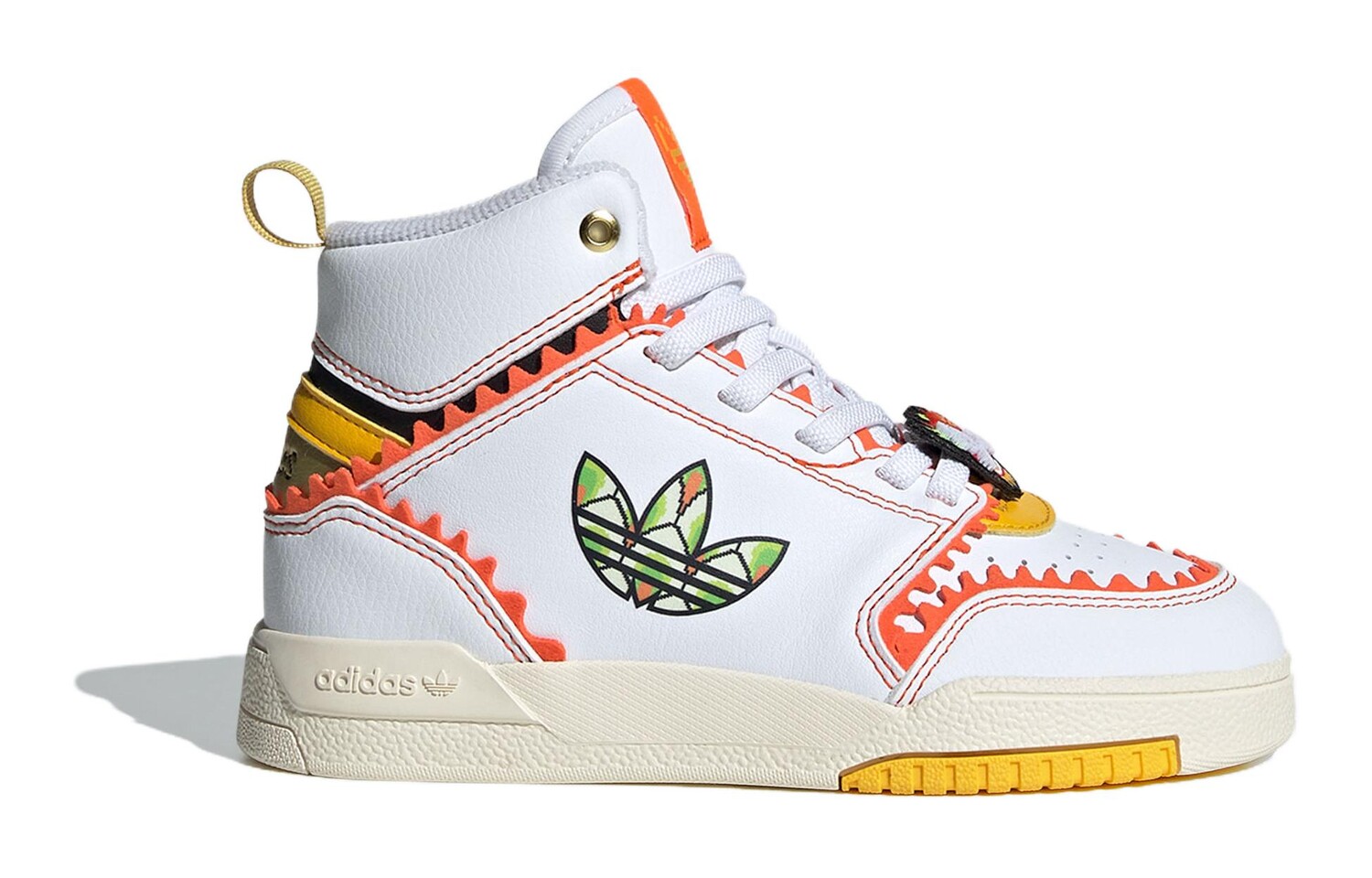 Adidas originals Drop Step Kids Кроссовки для скейтбординга для детей, White/Orange — фото 2