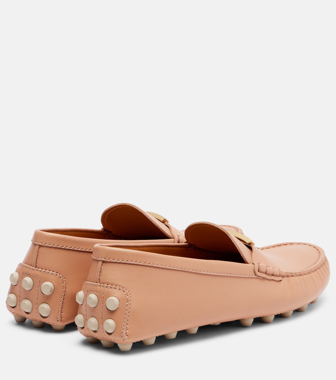 Гоммино Bubble кожаные мокасины для вождения Tod's, Beige Rosato — фото 2