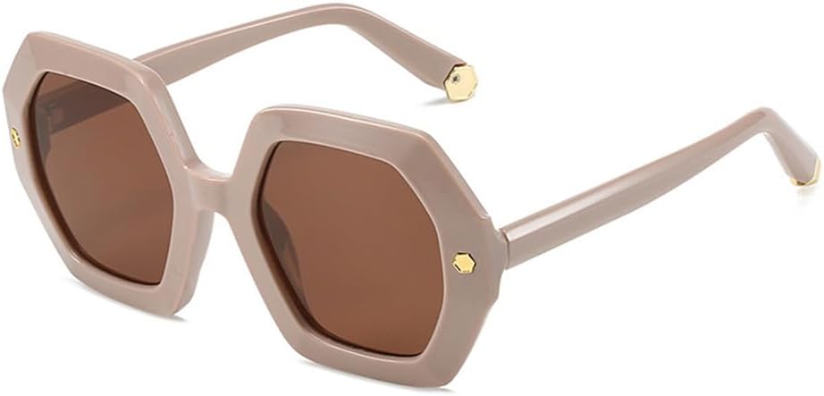 

Женские солнцезащитные очки с металлическими заклепками, защита от УФ-излучения UV400, мужские градиентные, для занятий спортом на открытом воздухе, бега и езды generic, Khaki Tea