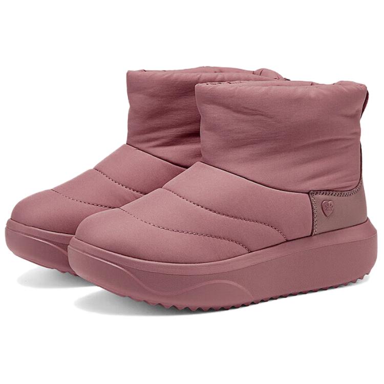 Зимние ботинки женские Skechers короткие стеганые, розовый — фото 3