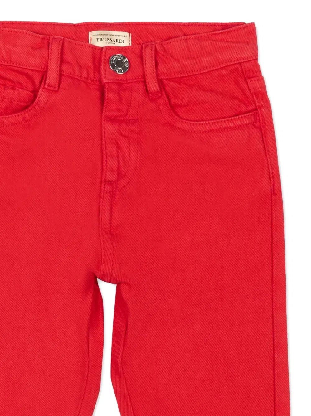 Джинсы с пятью карманами Trussardi Junior, красный — фото 3