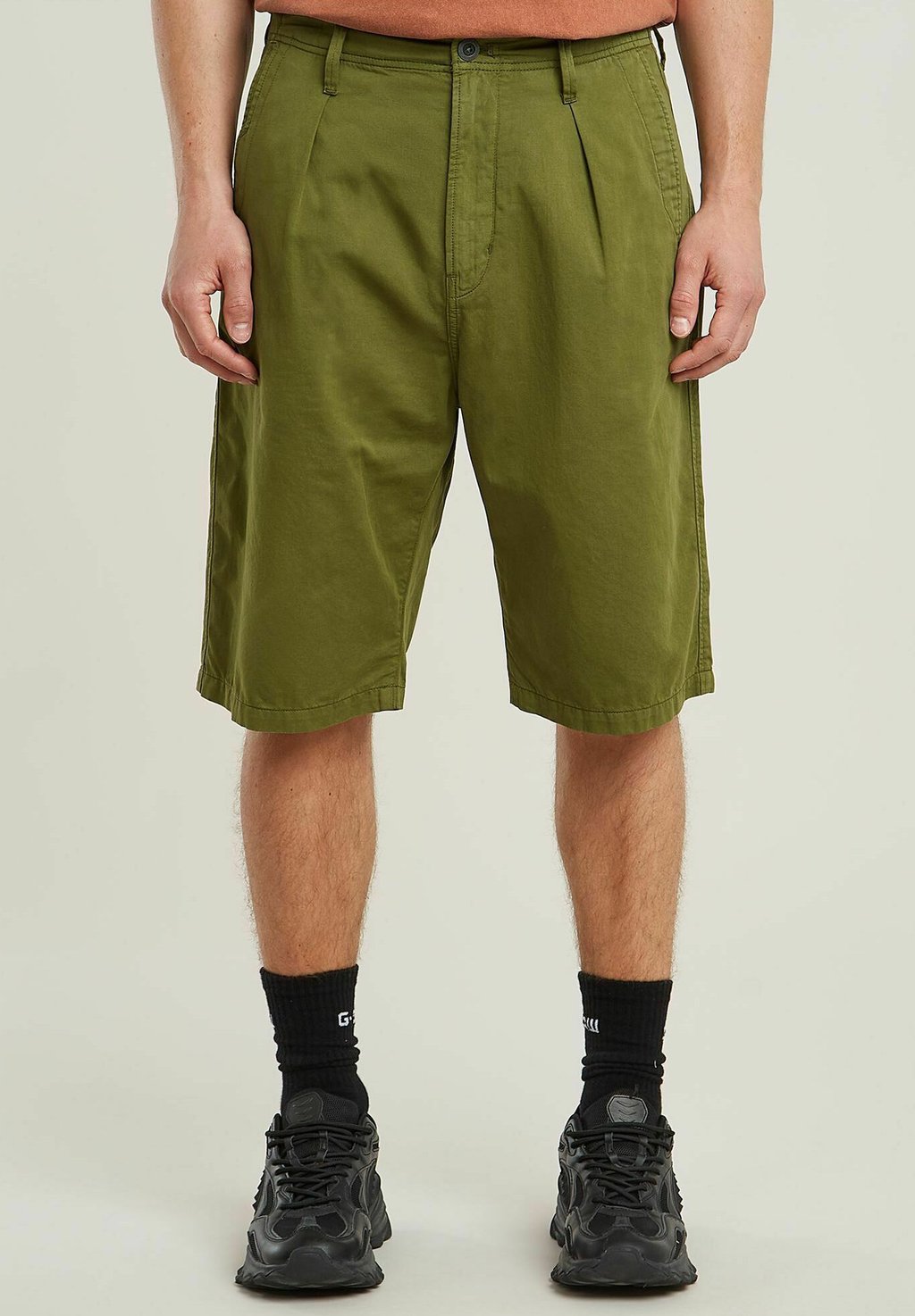 

Шорты PLEATED G-STAR, оливковый