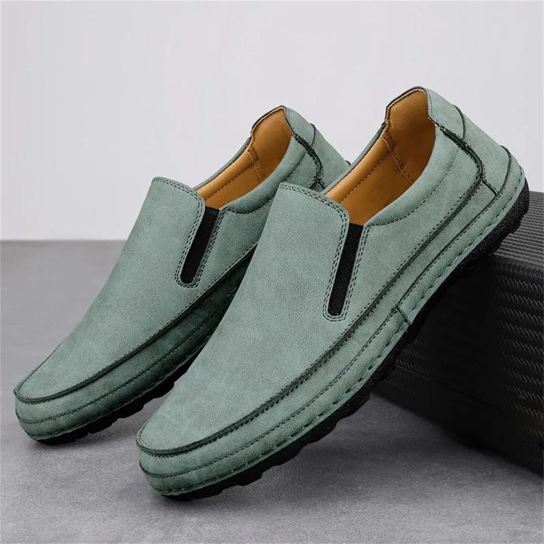 Мужские лоферы кожаные, Handmade Slip-On Flats, En8 — фото 4