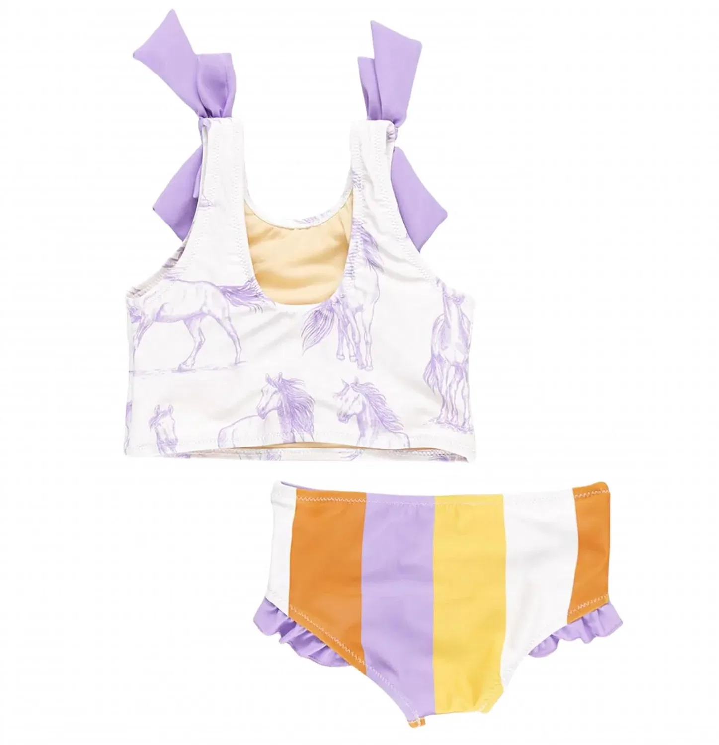 Pink Chicken Girl's Horses Tankini In Lavender — фото 2