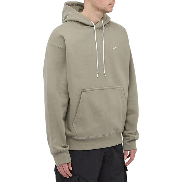 Толстовка Men's Nike Small Logo Loose Long Sleeves Pullover Hooded Sports Gray White, белый — фото 2
