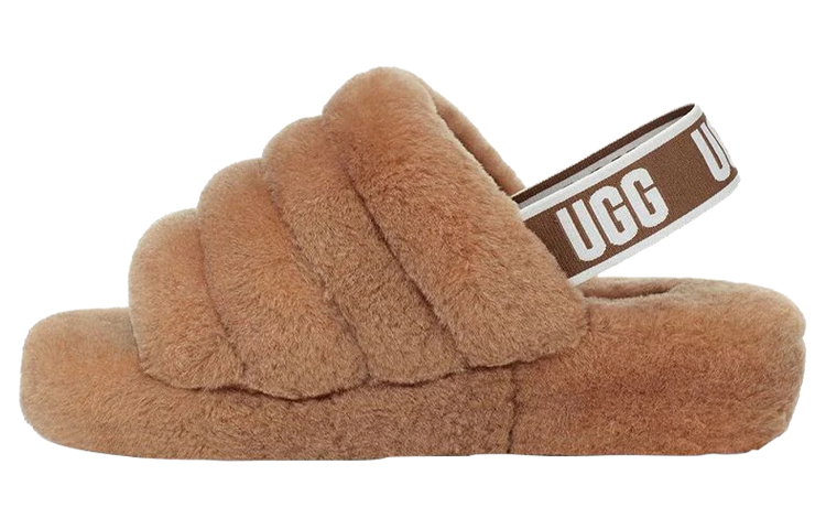 

Женские пушистые горки Yeah Slide «Каштан» Ugg