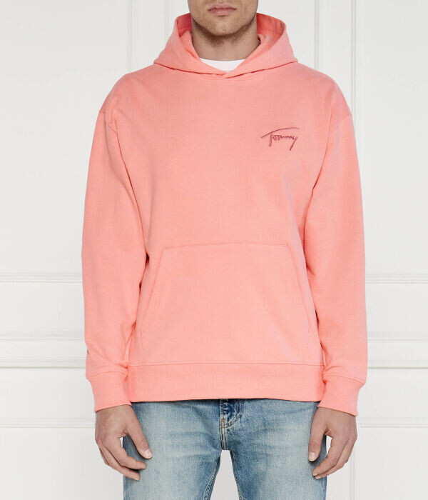 

Фирменная толстовка свободная посадка Tommy Jeans, розовый