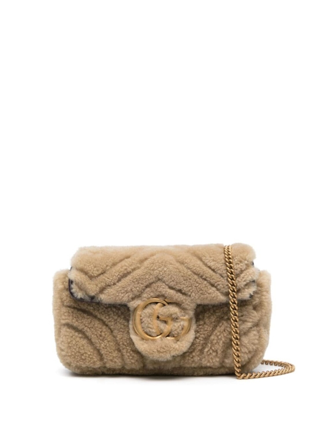 

Мини-сумка GG Marmont Gucci, нейтральный цвет
