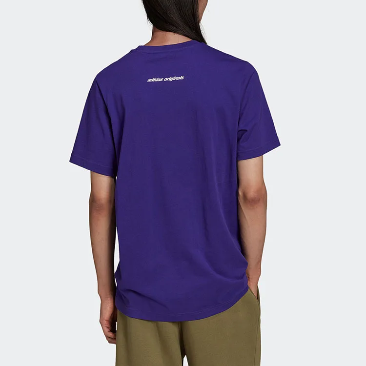 Adidas Originals Футболка мужская collegiate purple с круглым вырезом умеренно прямого кроя — фото 4