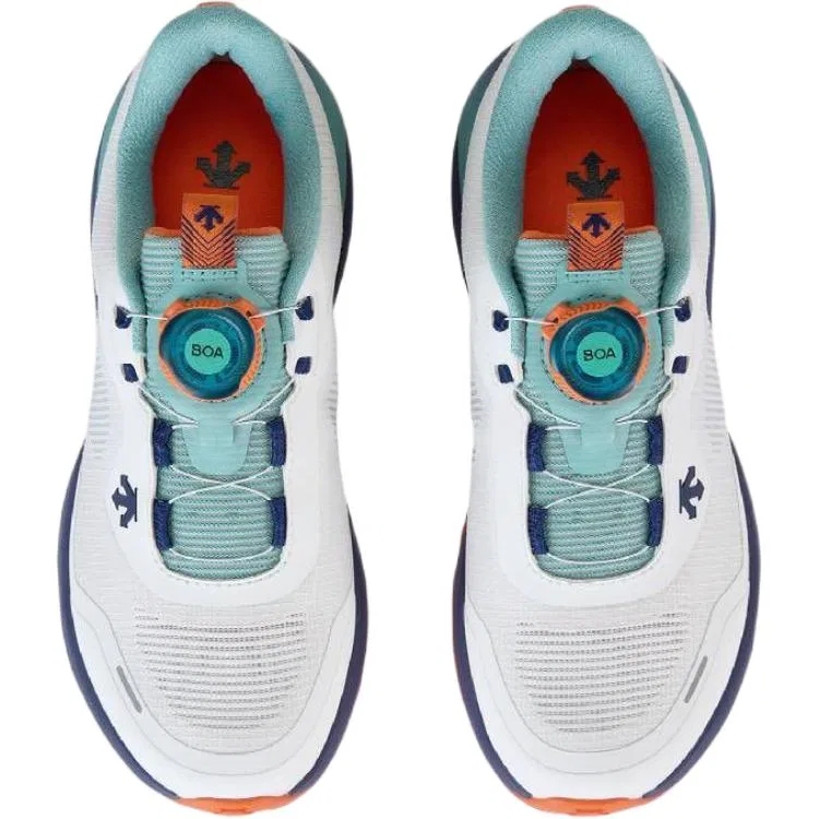 Детские дышащие кроссовки для бега с поддержкой Teenagers DESCENTE, White Blue Green-KK — фото 4