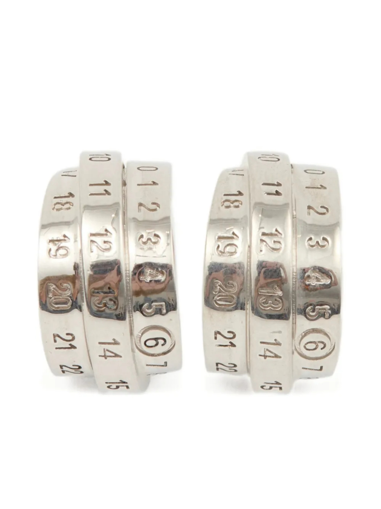 

MM6 Maison Margiela серьги с логотипом, серебряный