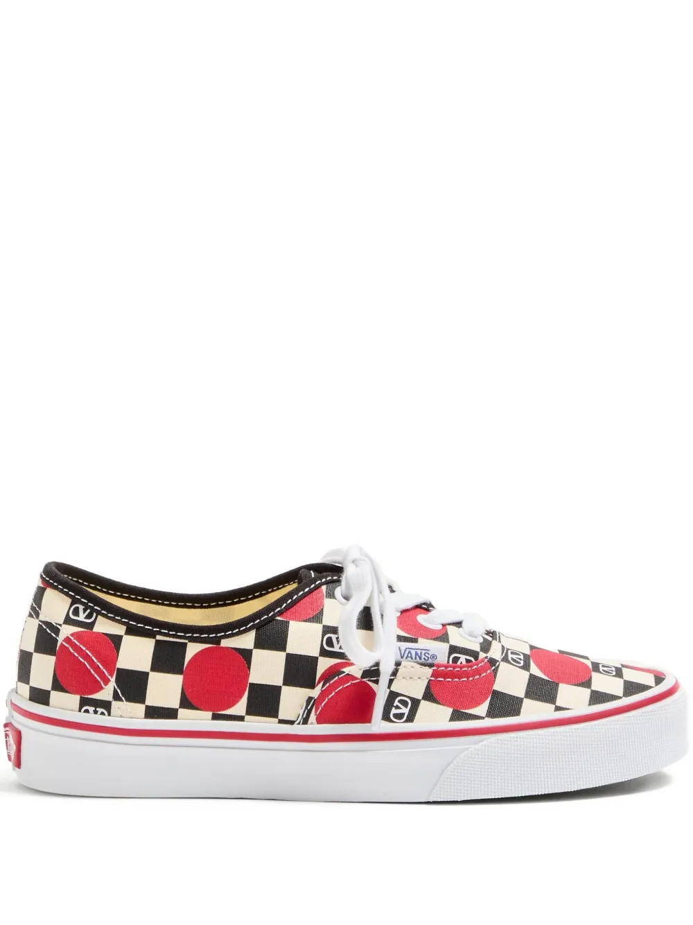 Кроссовки в клетку из коллаборации с Vans VALENTINO GARAVANI, нейтральный