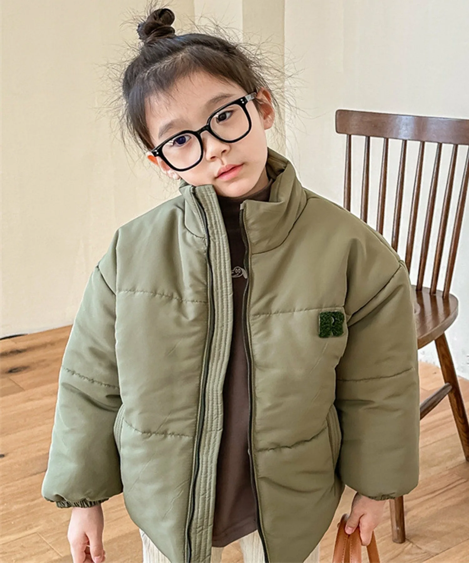 Стеганая куртка Aimoha Kids, green — фото 2