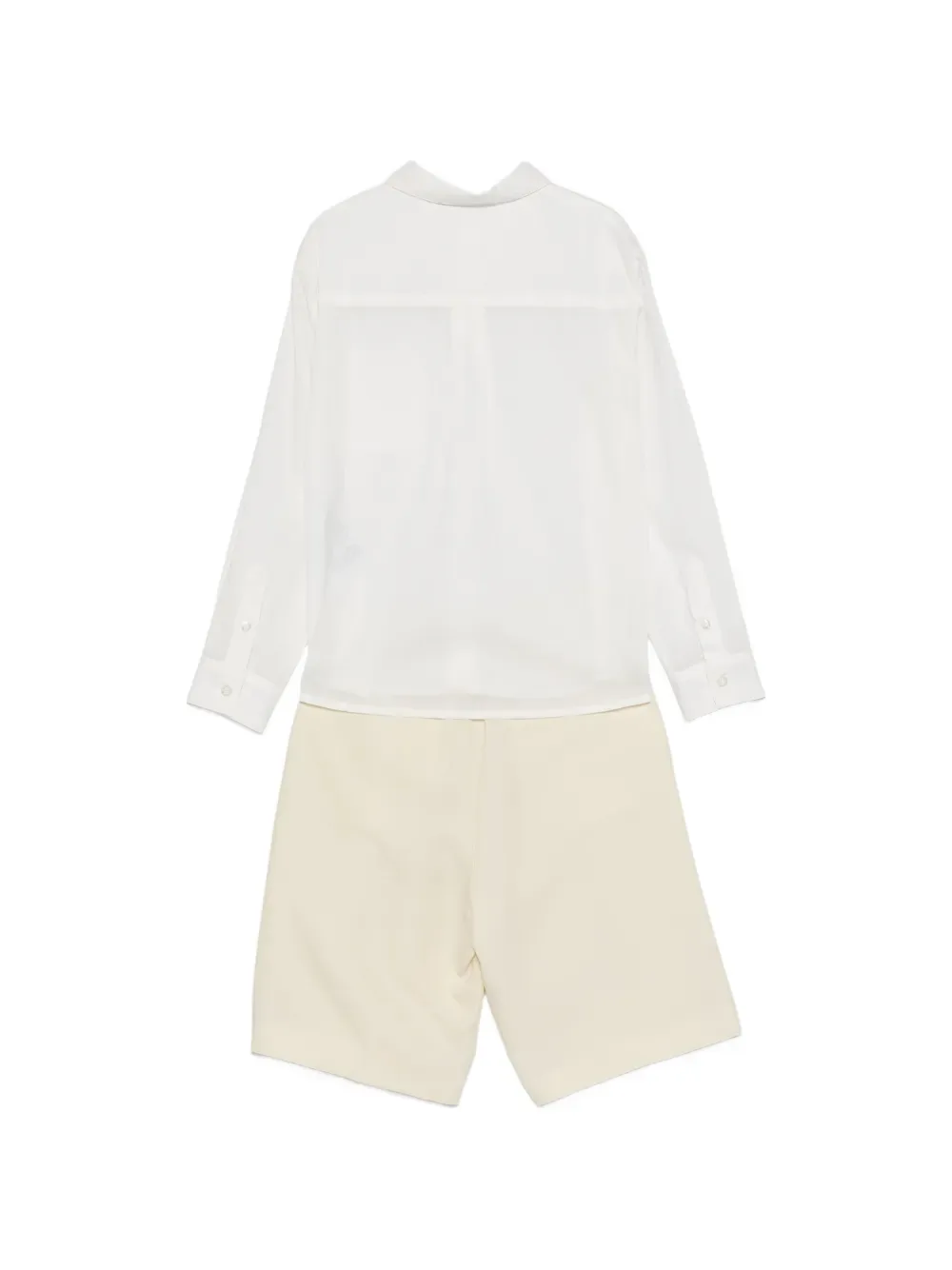 Комплект с шортами и карманами Emporio Armani Kids, бежевый — фото 2