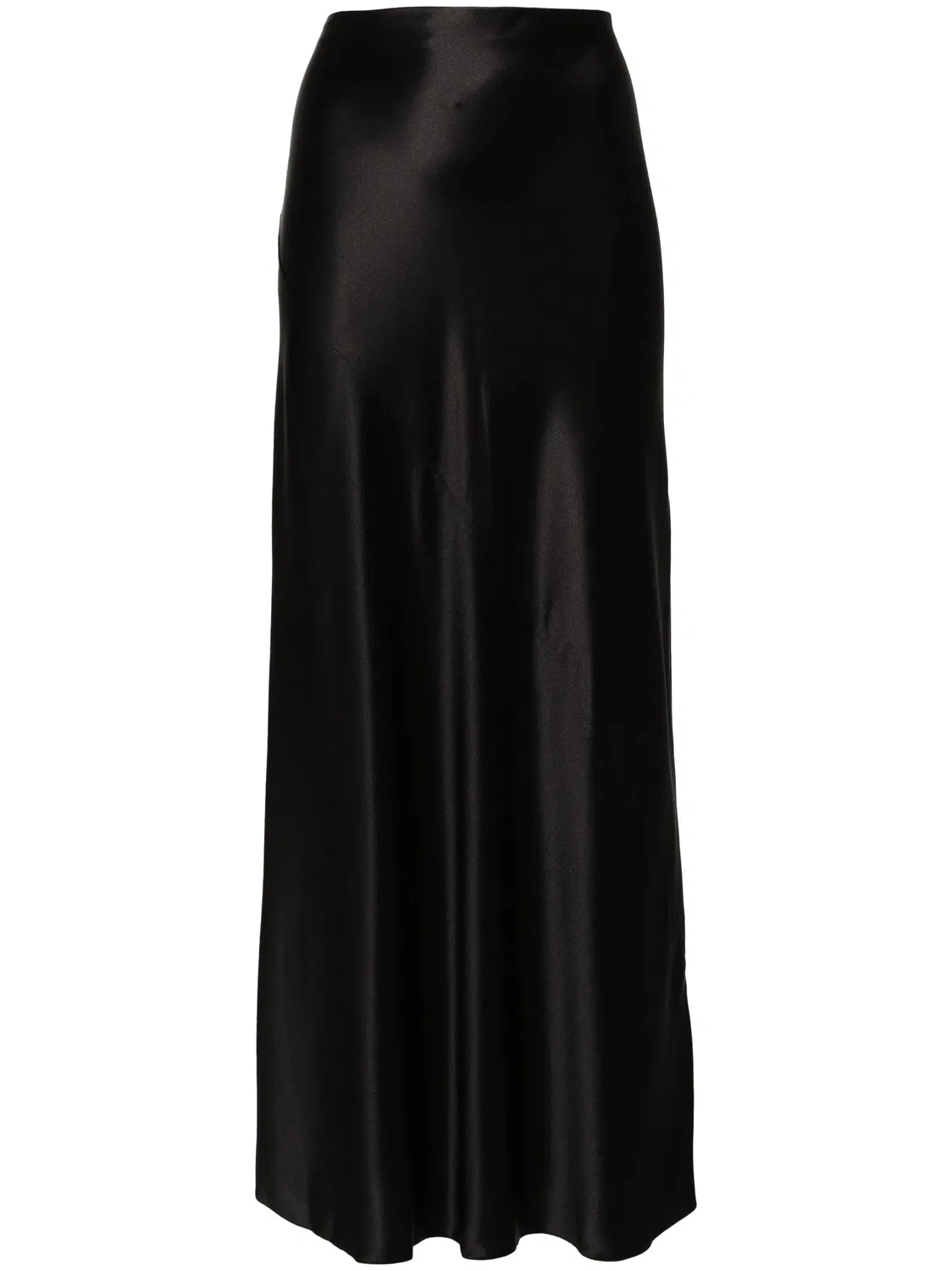 Шелковая юбка макси Saint Laurent, черный