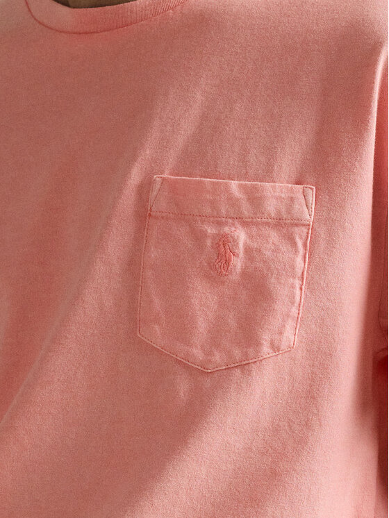 Футболка облегающего кроя на заказ 710969628005 Polo Ralph Lauren, розовый — фото 4