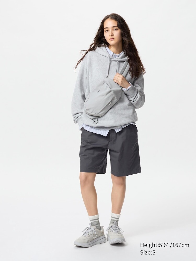 Легкие эластичные шорты Uniqlo, цвет 08 серый — фото 2