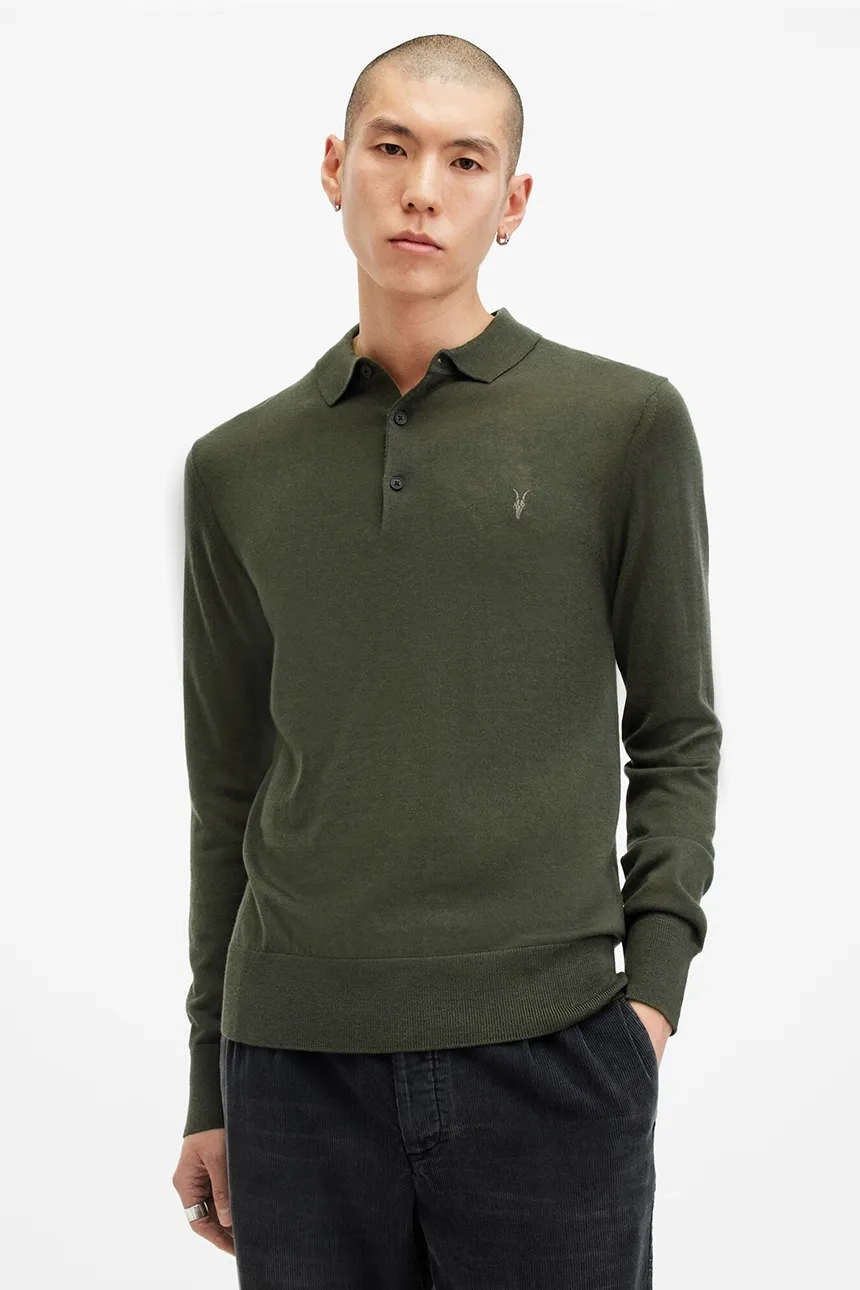 

Свитер MODE из шерсти MERINO AllSaints, зеленый