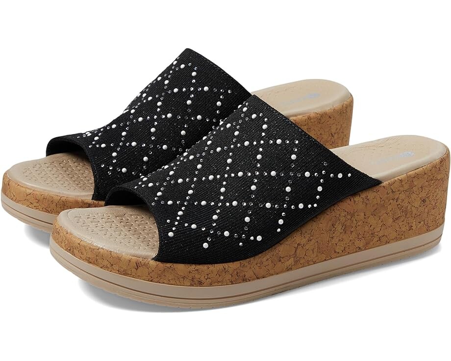 Сандалии Bzees Royal Wedge, цвет Black Shimmer
