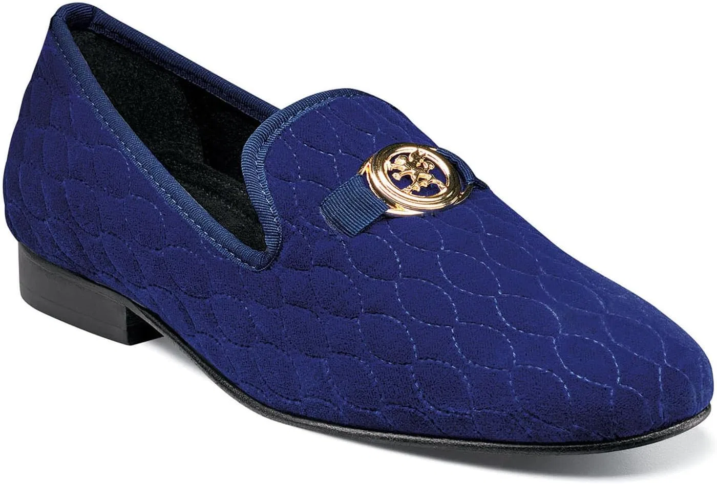 Мужские лоферы-шлепанцы Stacy Adams Valet Velour Bit Slip-On, Blue — фото 2