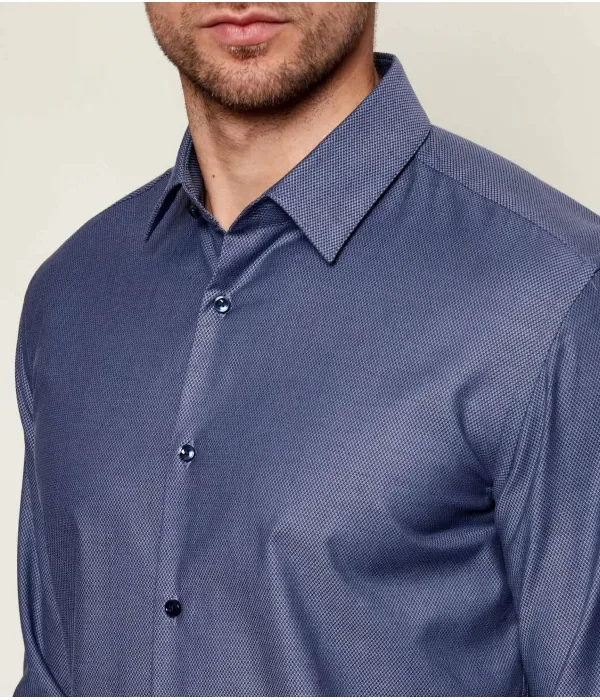 H-Hank-S-Kent-C1-232 футболка slim fit Boss, темно-синий — фото 4