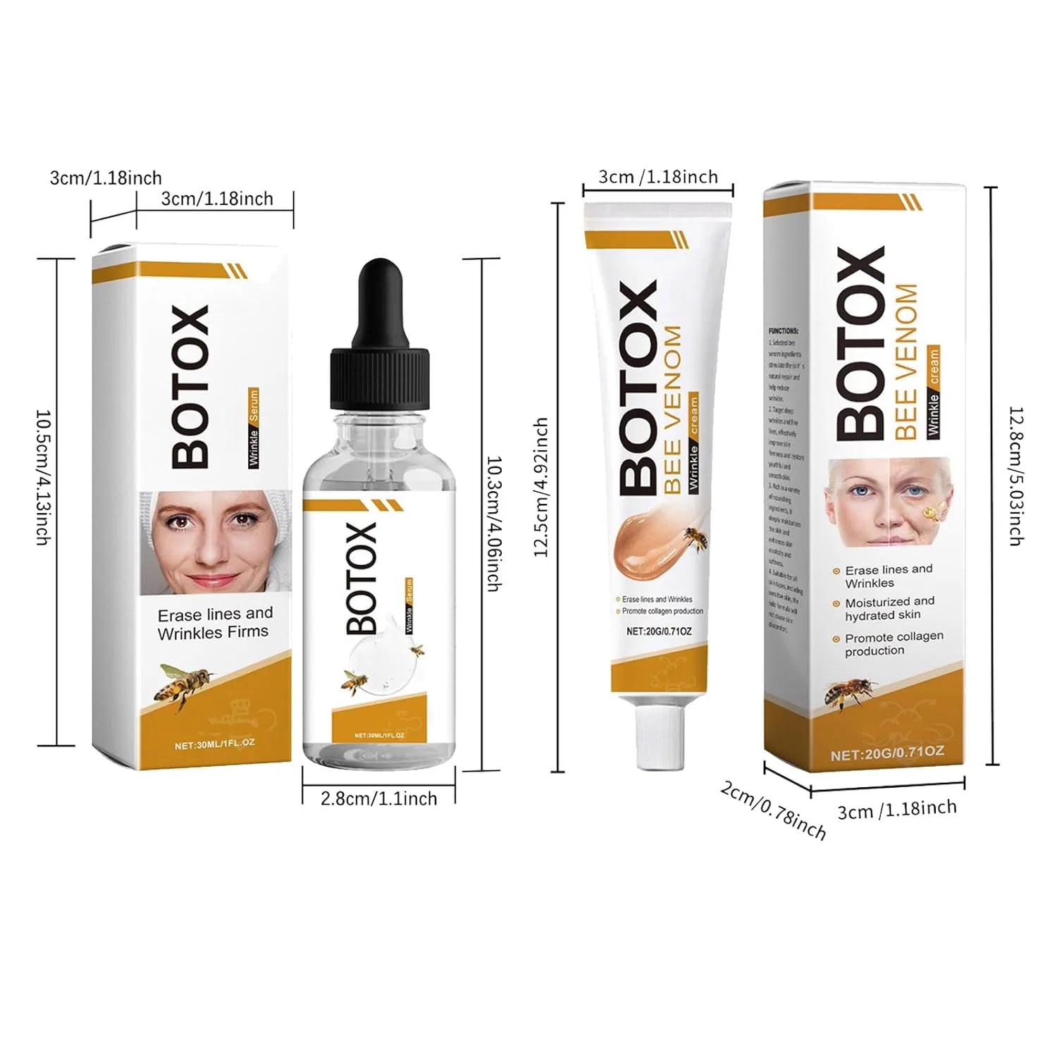Сыворотка — И для лица с пчелиным ядом против морщин Generisch, Cream + Serum — фото 2