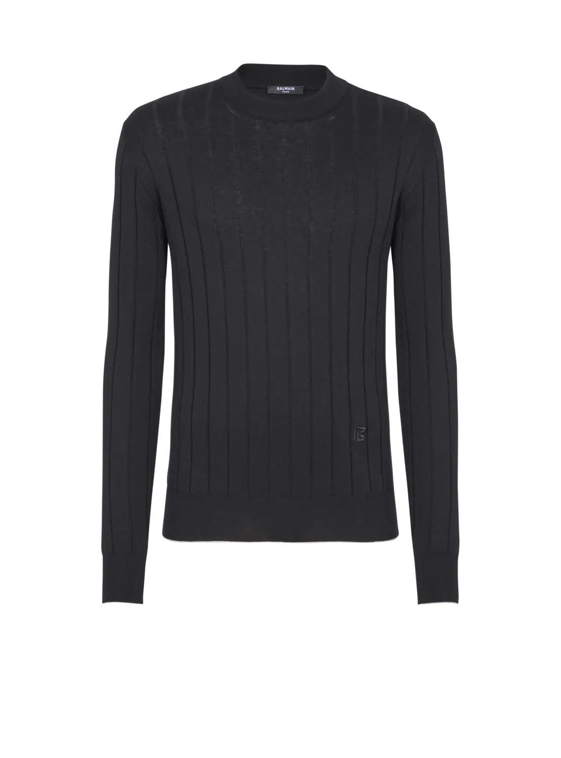 

Джемпер PB из шелка и хлопка вязаный Balmain, черный