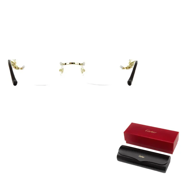 

Квадратные очки без оправы Cartier, золото