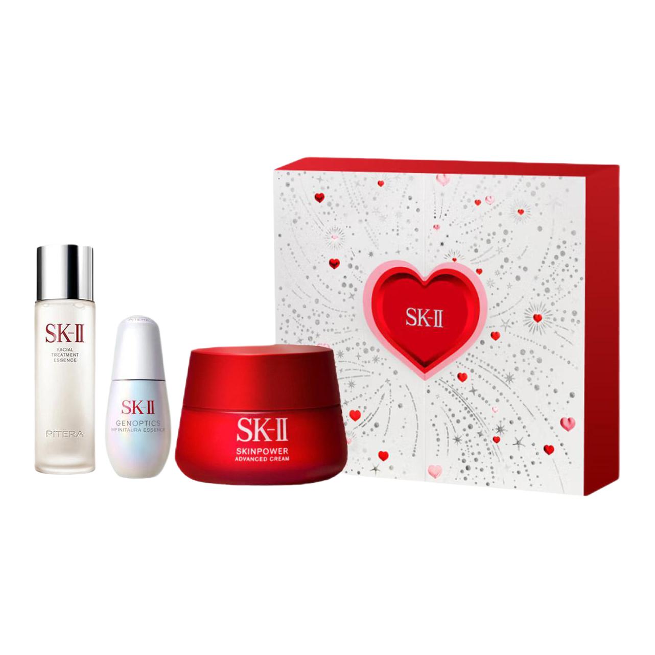 

SK II 520 Box Limited Edition, сыворотки, лосьон, набор Little Bulb для ухода за кожей увлажняющий и питающий 30мл+50г+230мл SK-II
