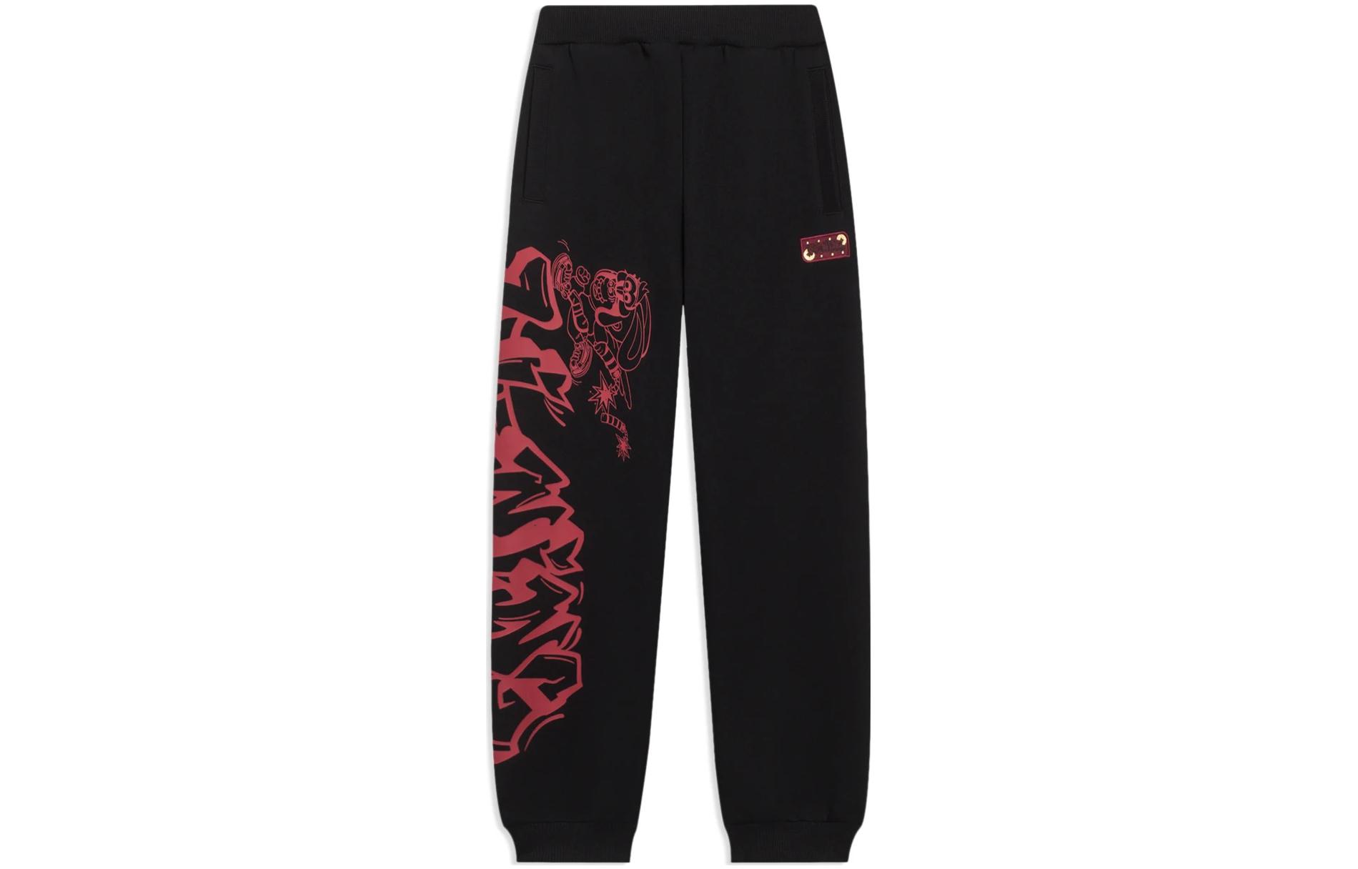 

Детские трикотажные спортивные штаны LiNing, черные