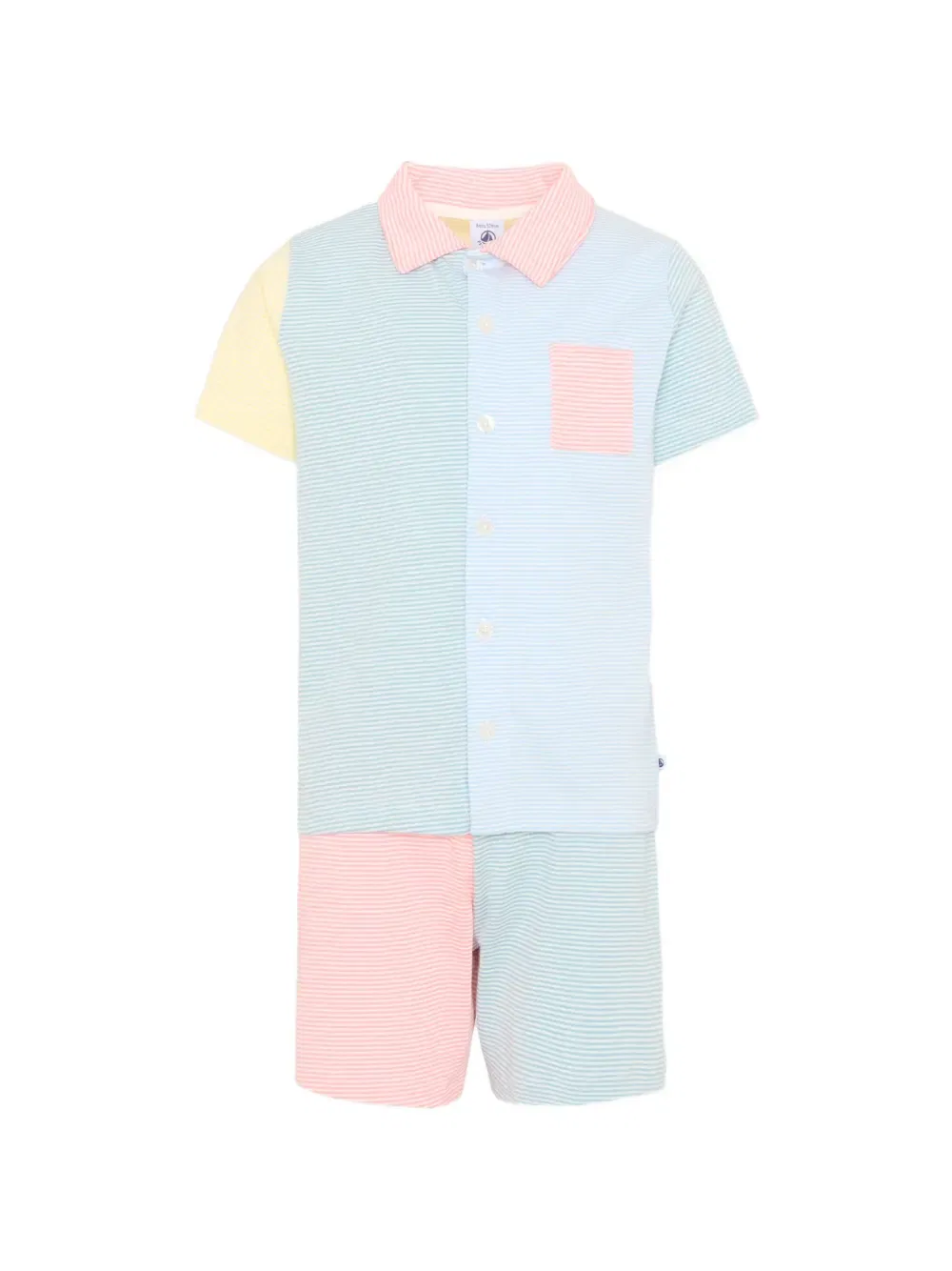 Комплект полосатой пижамы Petit Bateau, синий